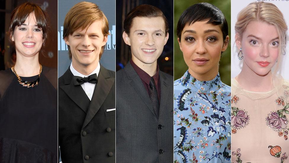 L to R: Laia Costa, Lucas Hedges, Tom Holland, Ruth Negga and Anya Taylor-Joy