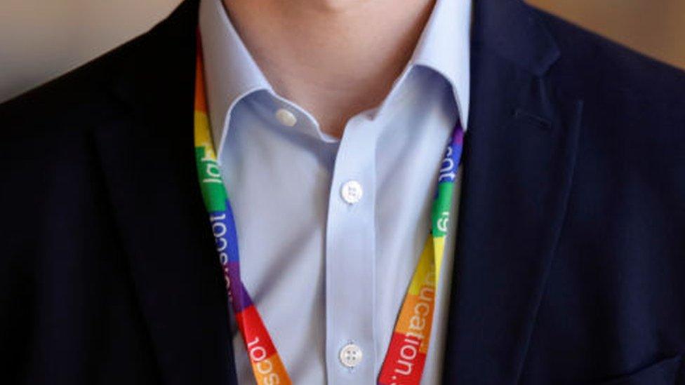 Rainbow lanyard