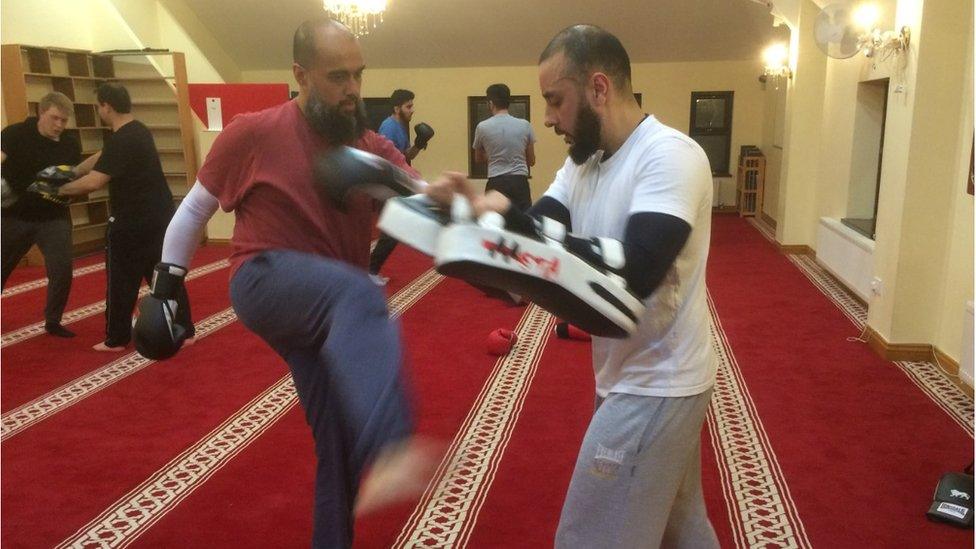 Kickboxing at the mosque