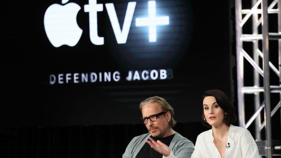 Actors Morten Tyldum and Michelle Dockery