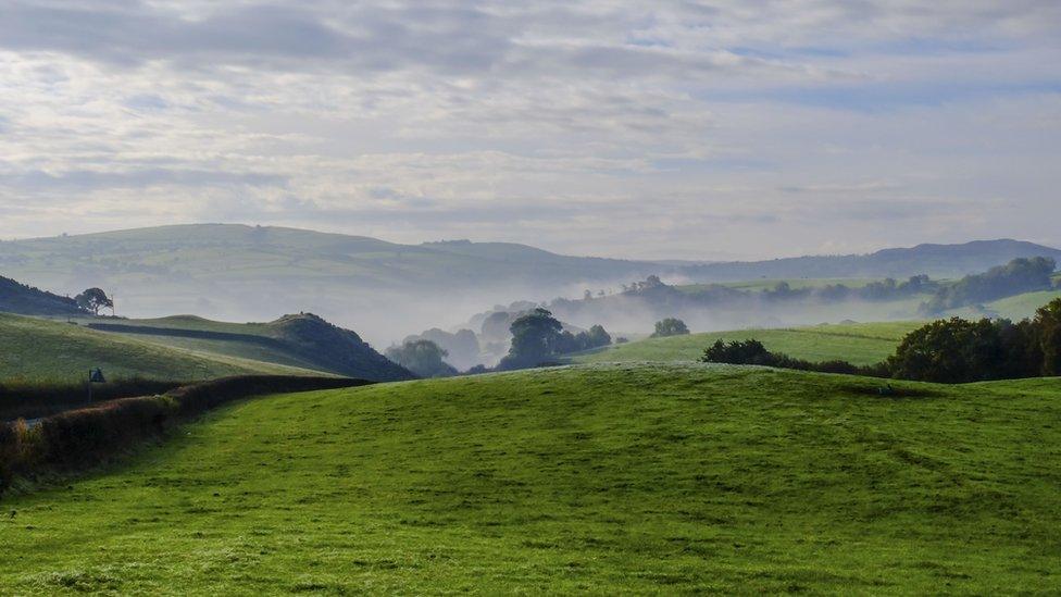 A brisk morning stroll, Sion Jones captured this beautiful misty shot looking towards Dyffryn Elwy in Abergele.