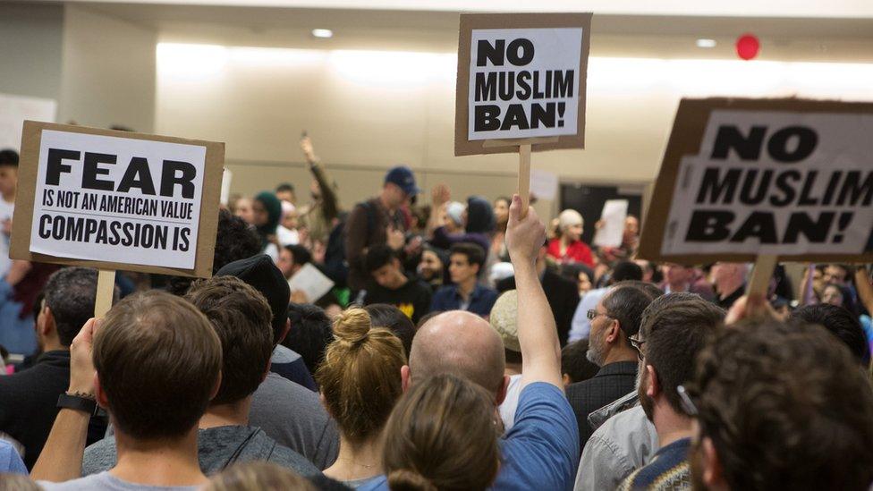 Protest at Dallas-Fort Worth International Airport