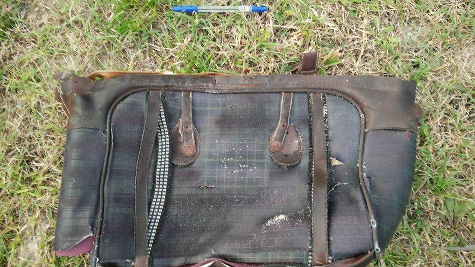 Bag found on Riake beach, Madagascar, June 2016