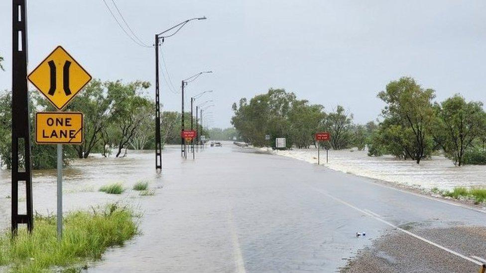 Flooded main road