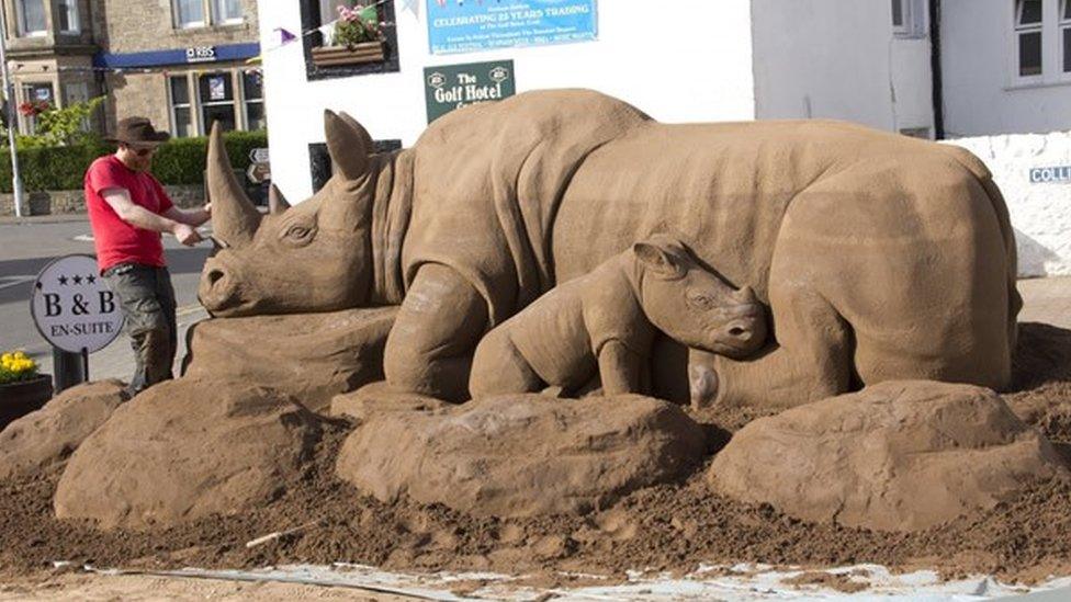 A sand sculpture