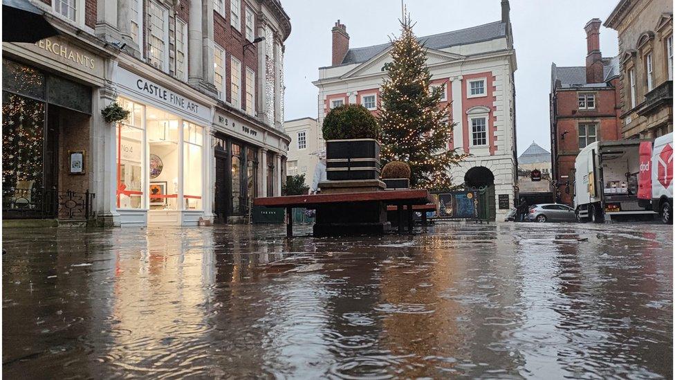 Wet day in York