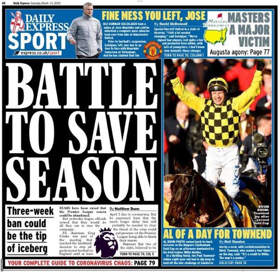 Daily Express back page