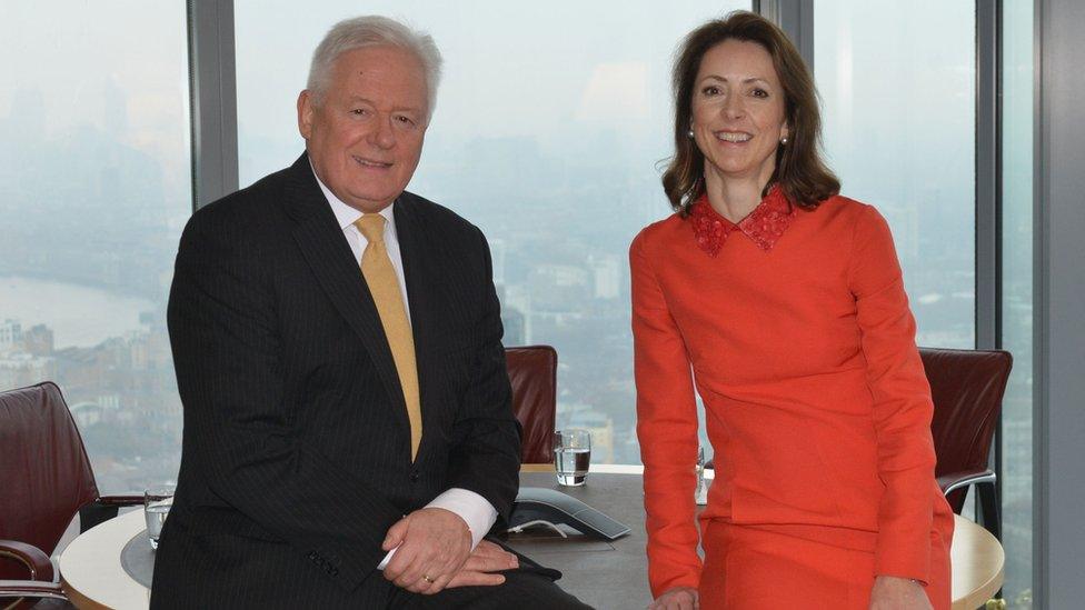 John McFarlane, Barclays chairman, and Helena Morrissey