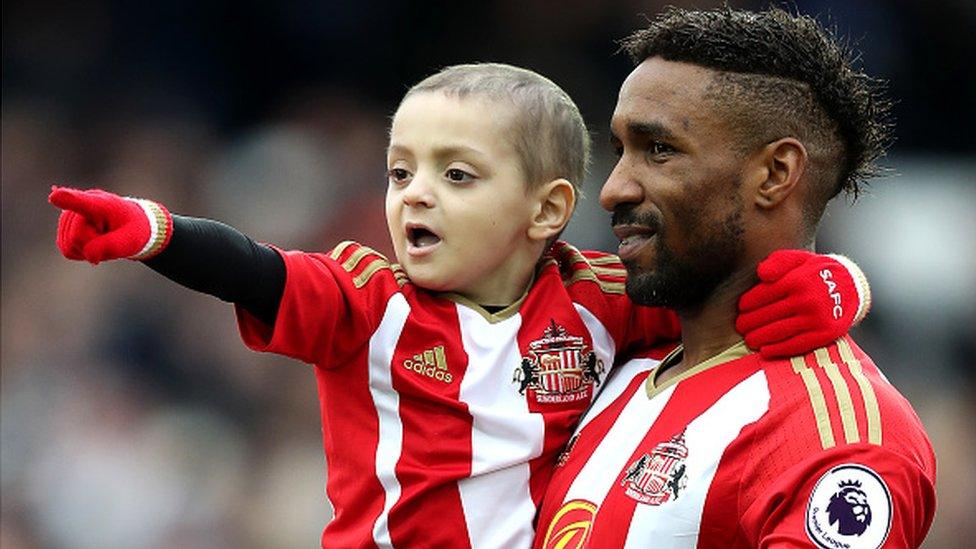 Bradley Lowery and Jermain Defoe