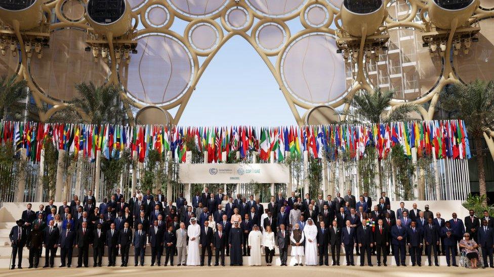 Heads of state, including King Charles III gathered at the start of COP28.