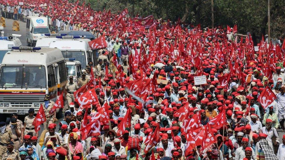 Farmers have walked for six days to reach Mumbai