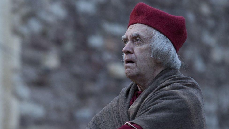 Playing Cardinal Wolsey in the BBC's adaption of Wolf Hall