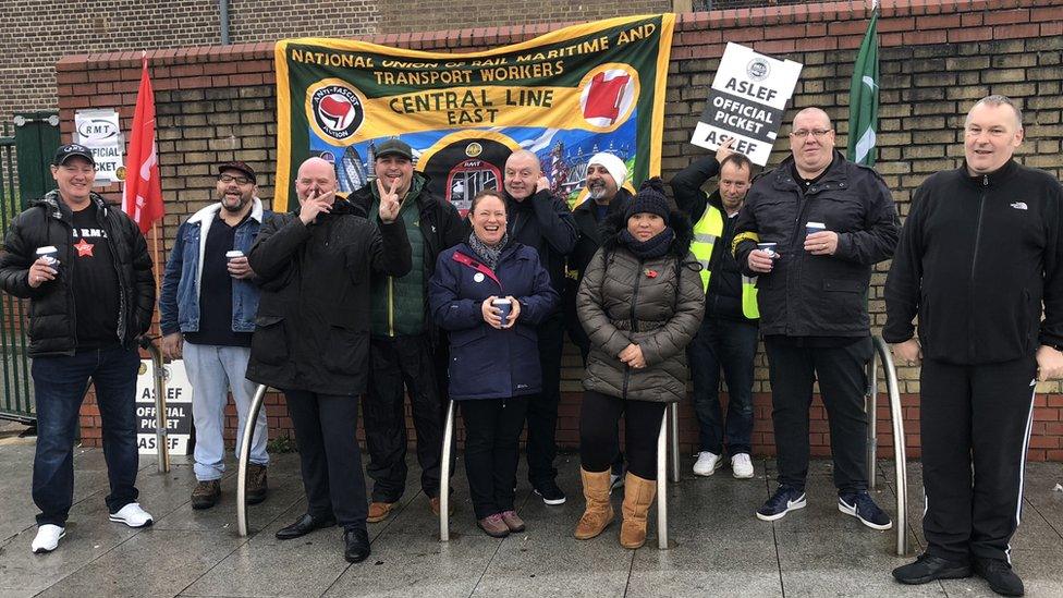 RMT picket line