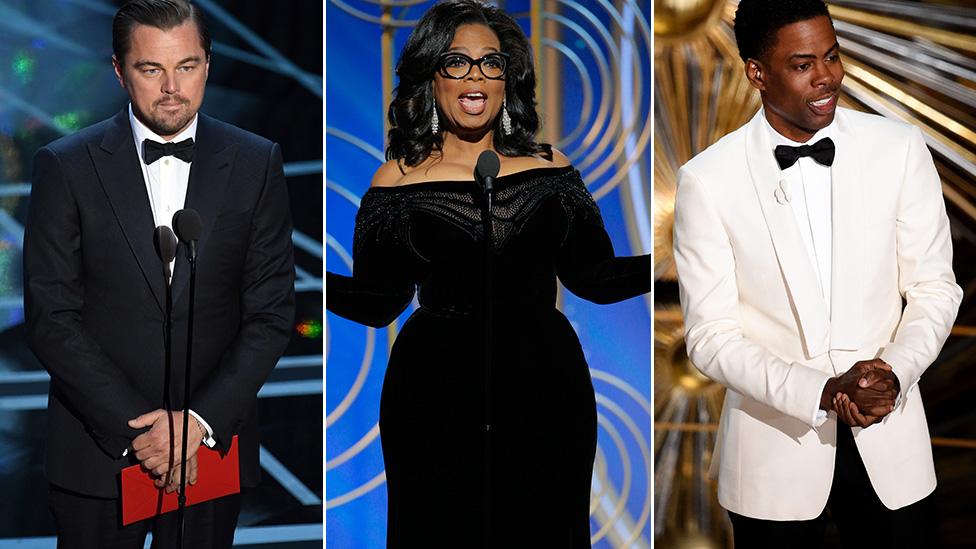 Leonardo Dicaprio, Oprah Winfrey, Chris Rock