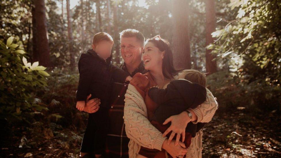 Jamie and Hattie Turner with their children