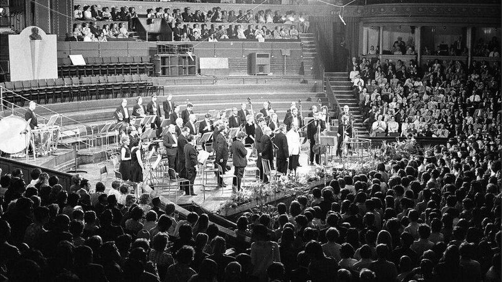 The orchestra's first performance at the Proms in 1971