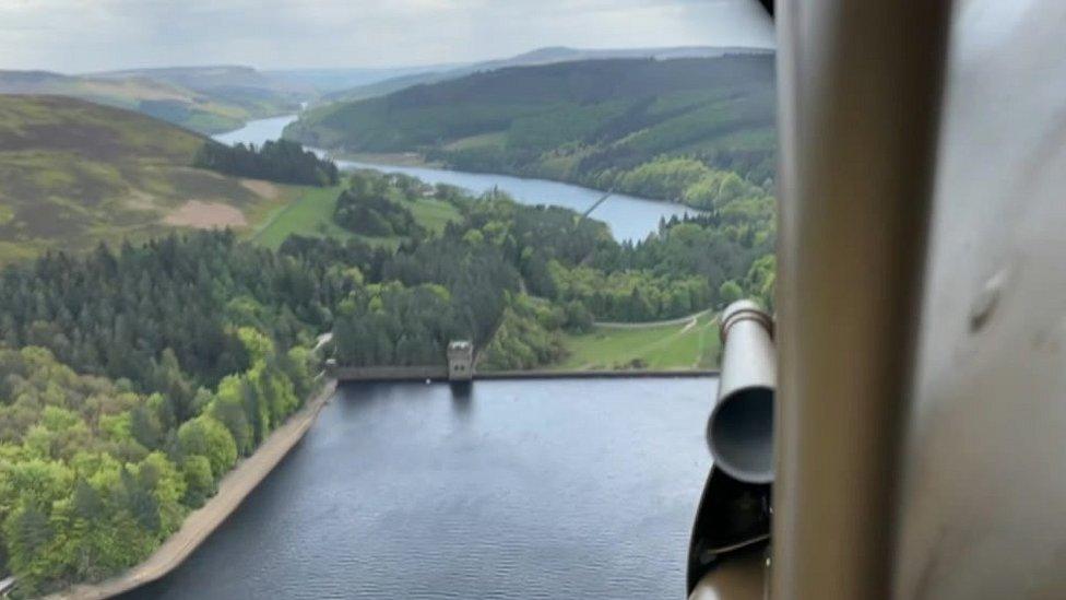 Dambusters tribute flight over Derwent Dam