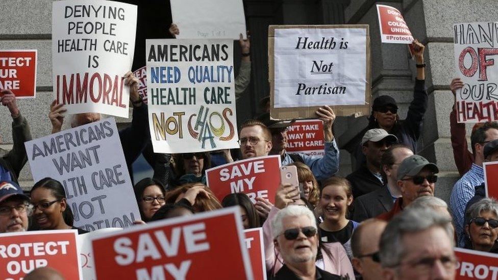 Supporters of the Affordable Care Act.