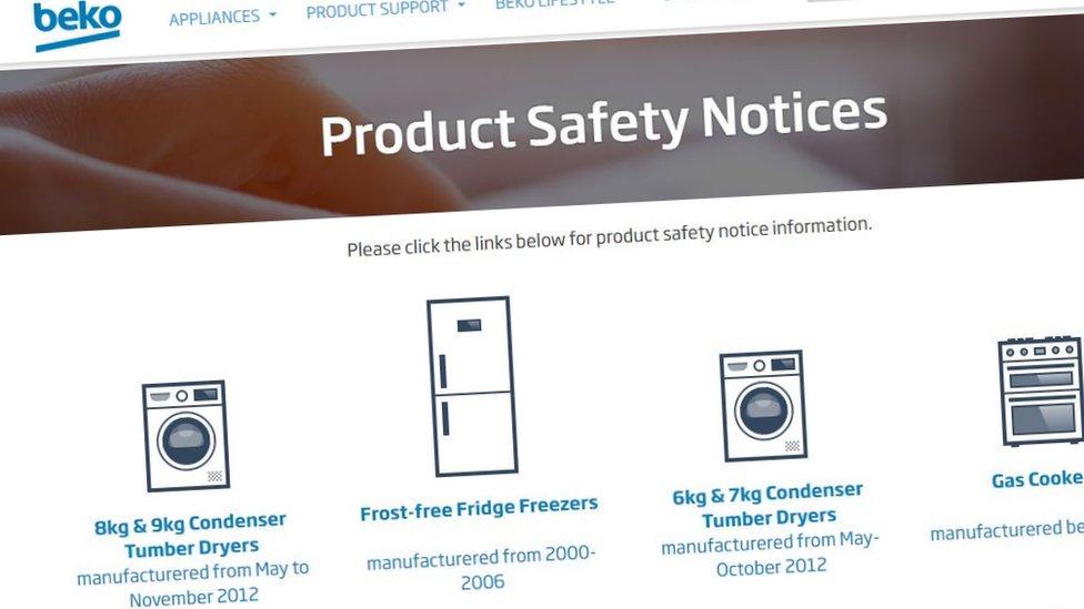 Beko safety notice