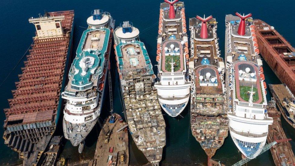 Shipbreaking yard in Turkey