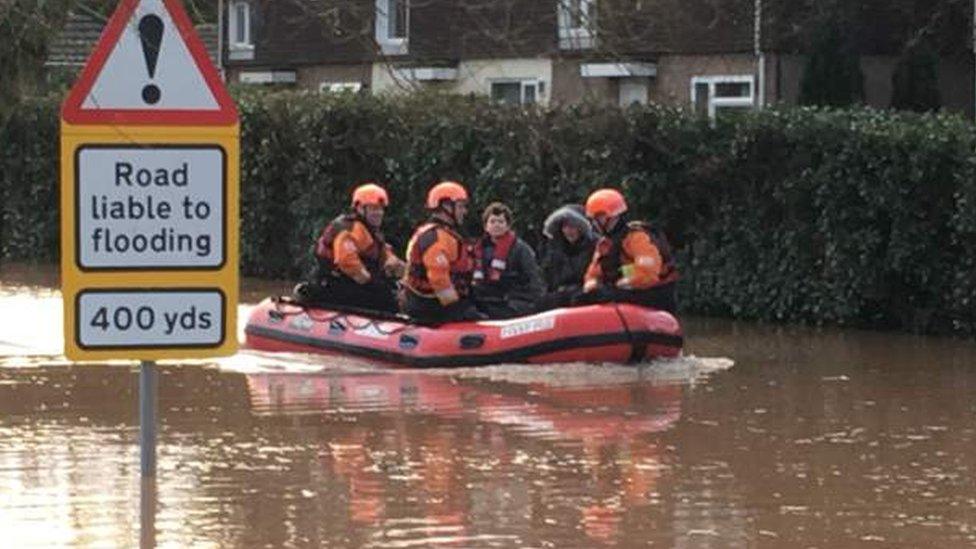 Families being evacuated