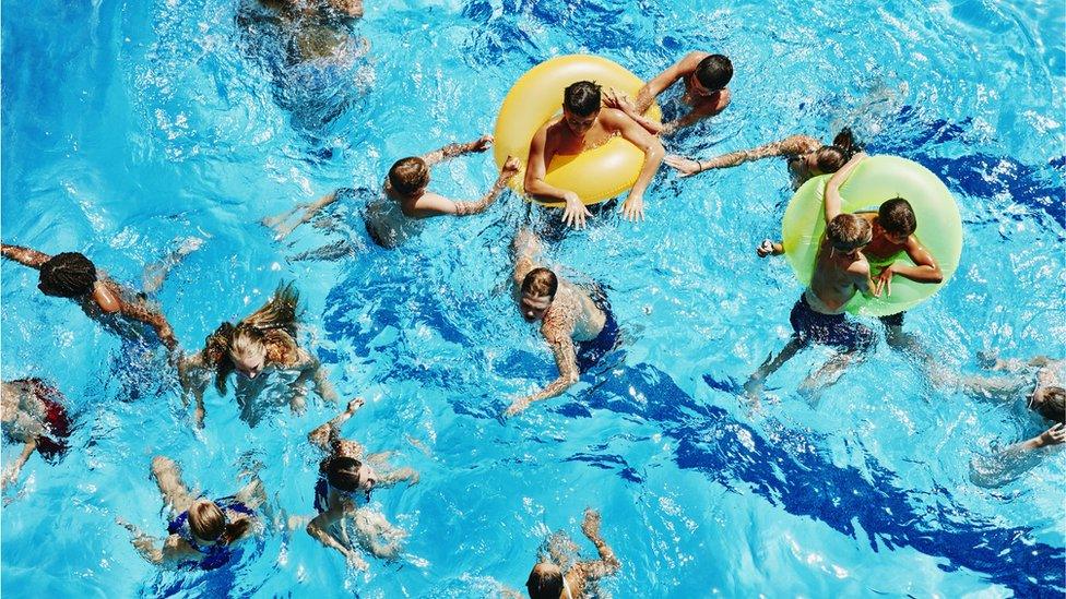 People in pool