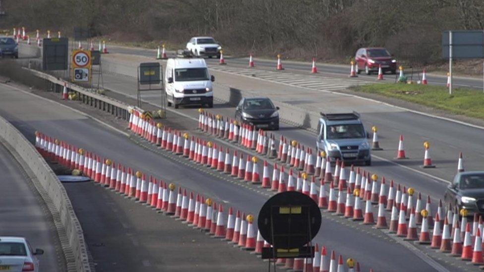 A12 roadworks