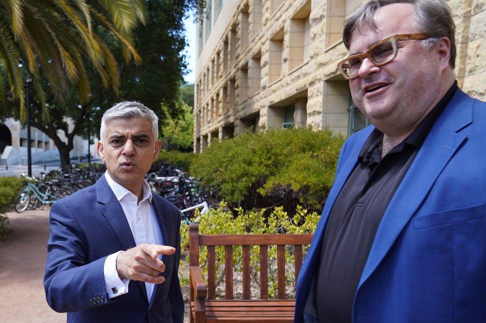 Sadiq Khan with Reid Hoffman