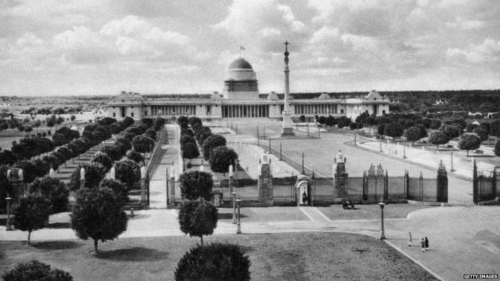 The Rashtrapati Bhavan in New Delhi, the official residence of the Viceroy of India and later the President of India, 1935.