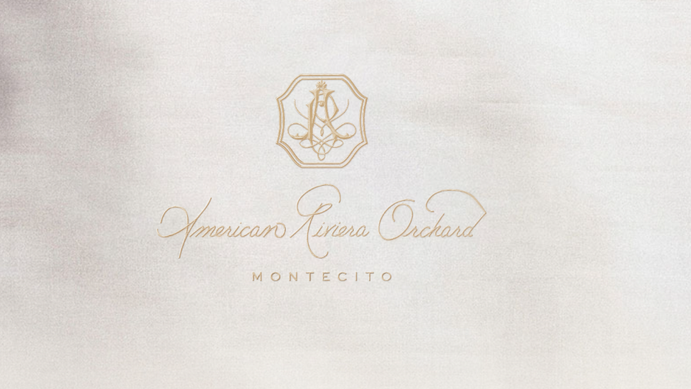 An up close shot showing branding for American Riviera Orchard