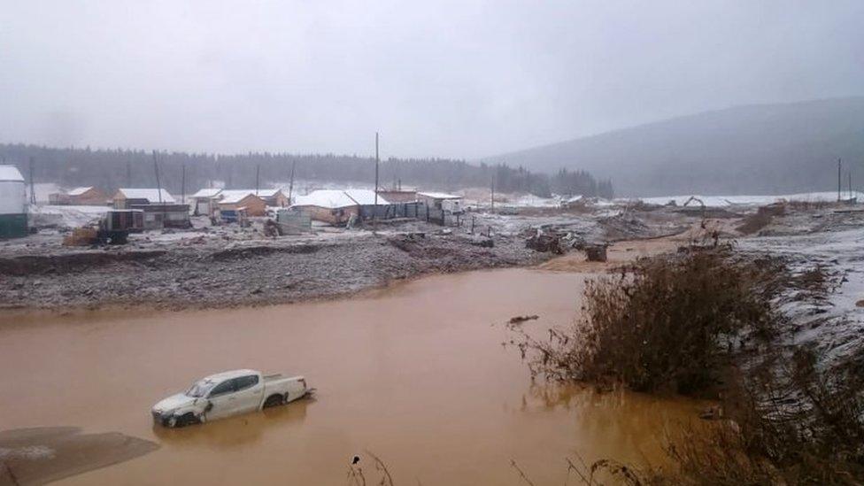 Handout shows flooding in the area