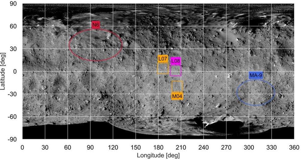 Landing sites