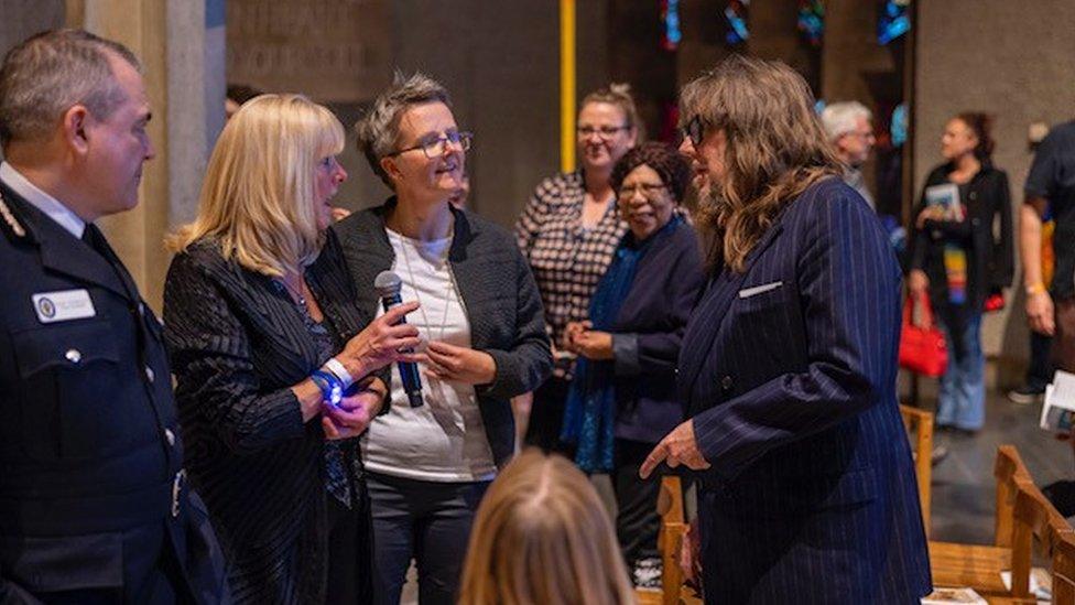 Jerry Dammers with dignitaries