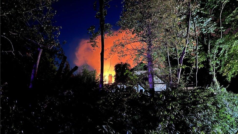 Fire in Old Lane, Crowborough