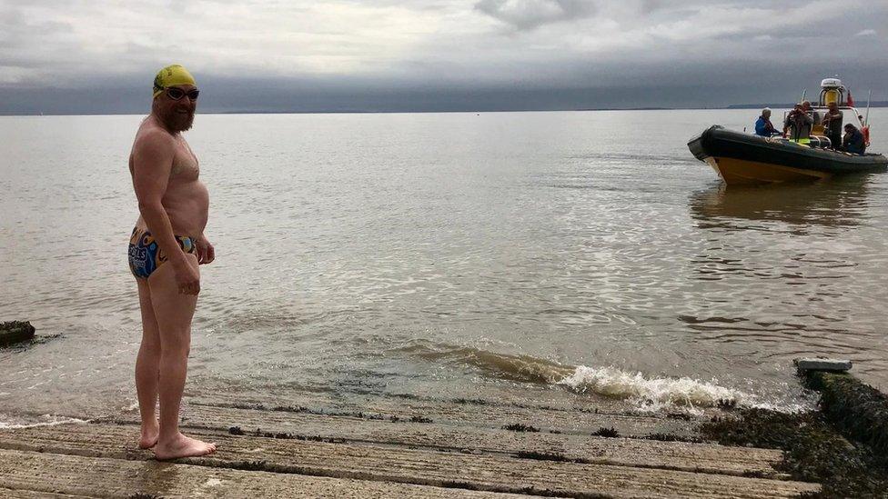 Swimmer Tom Chapman in his Speedos