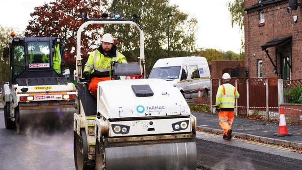 Road resurfacing by contractors