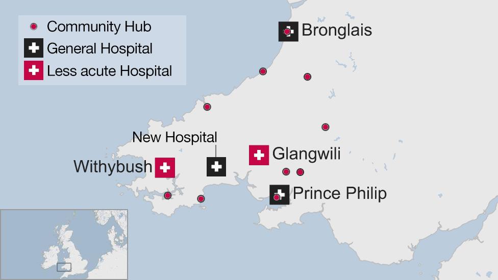 Hospital map graphic