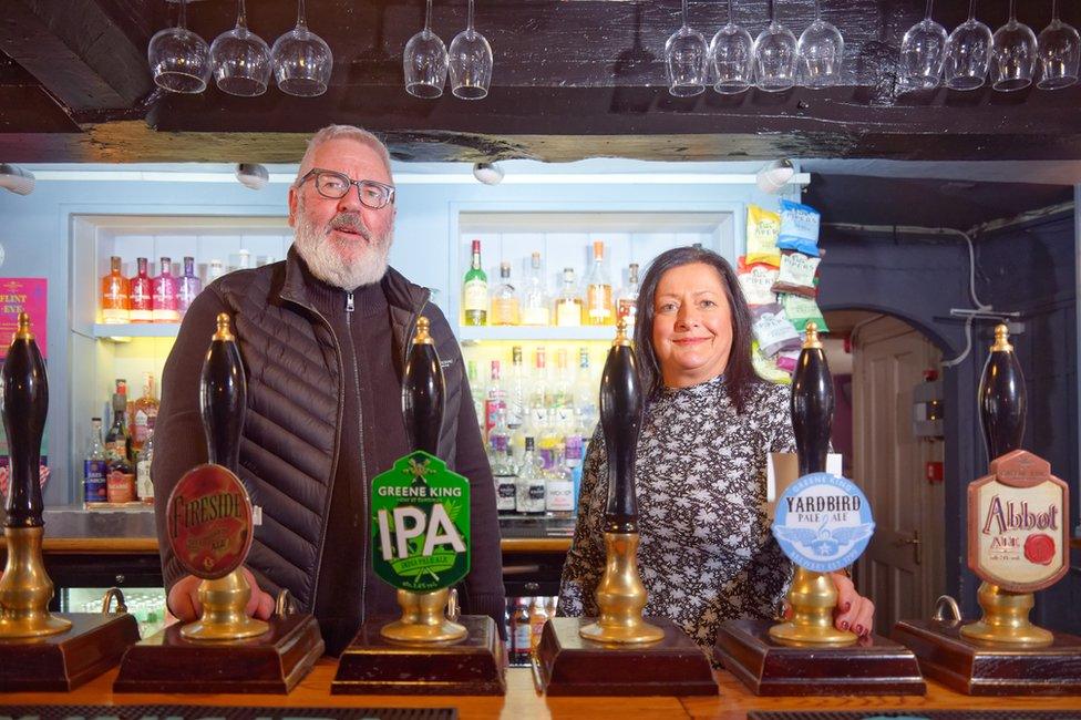 Landlord and Landlady at The Crown