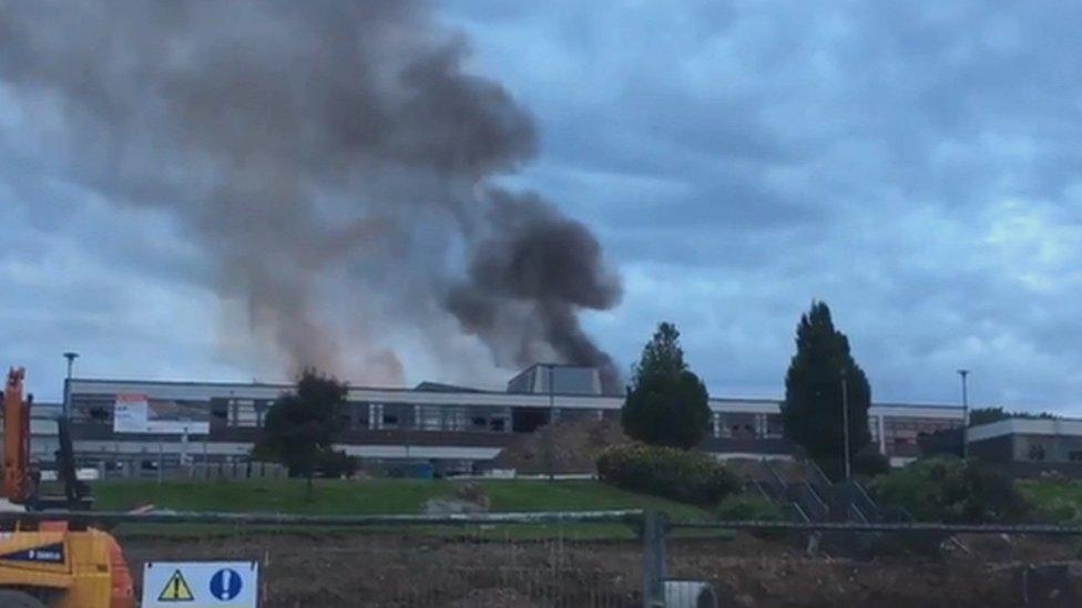 Fire at St Patrick's Academy in Dungannon