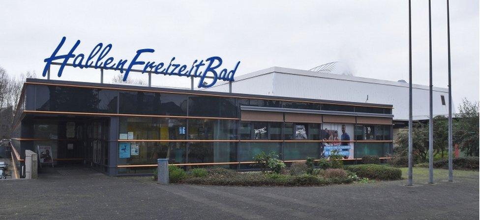 The indoor swimming pool in Bornheim, western Germany, 15 January 2016