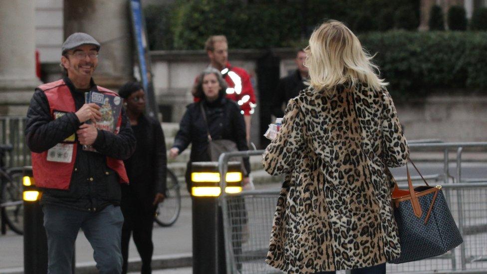 Big Issue seller