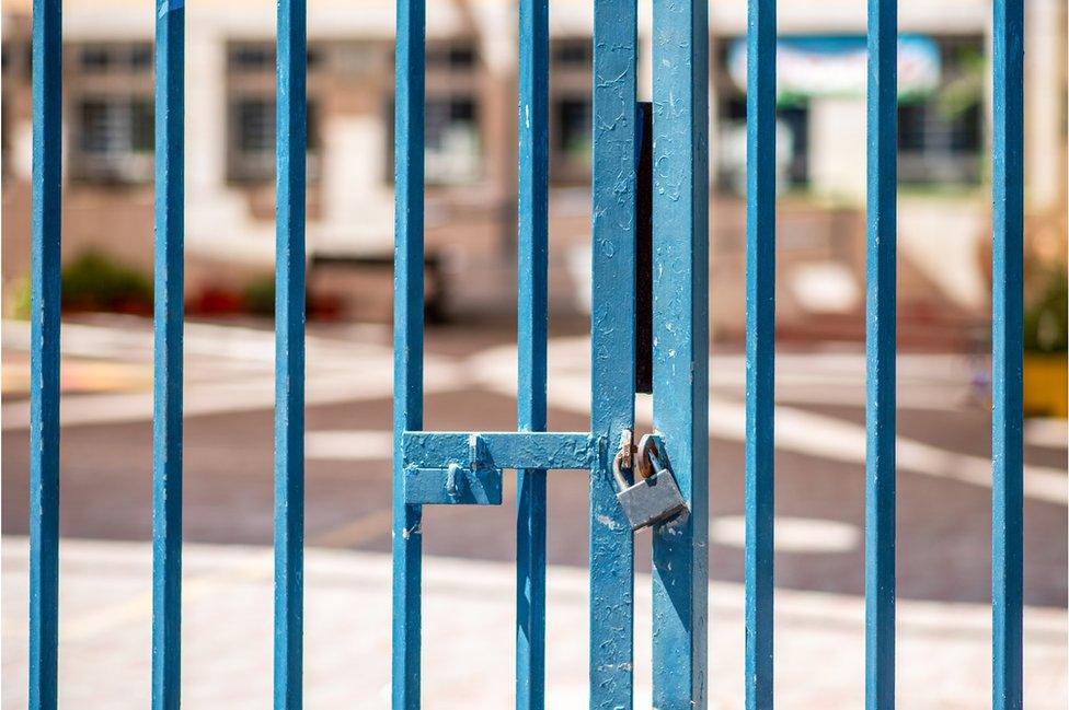 Locked school gates