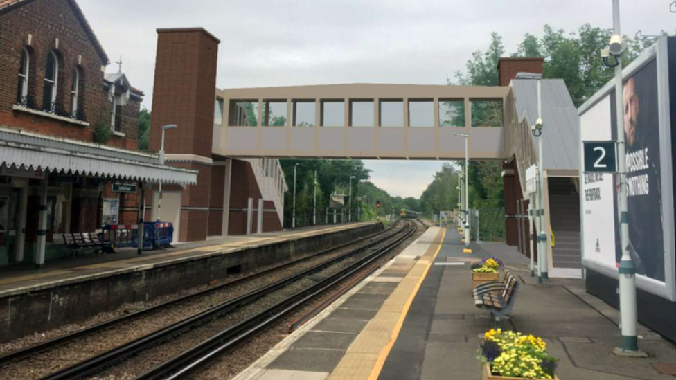 Proposed layout at Leatherhead station