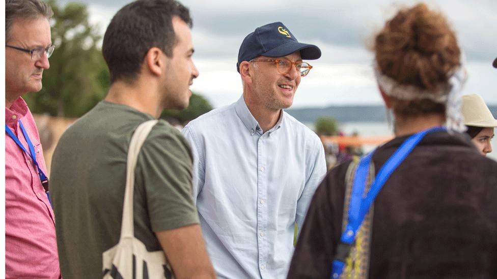 Jonathan Ledgard (in cap)