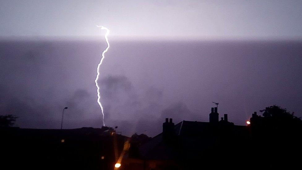 Lightning strike photographed by Paul McLean