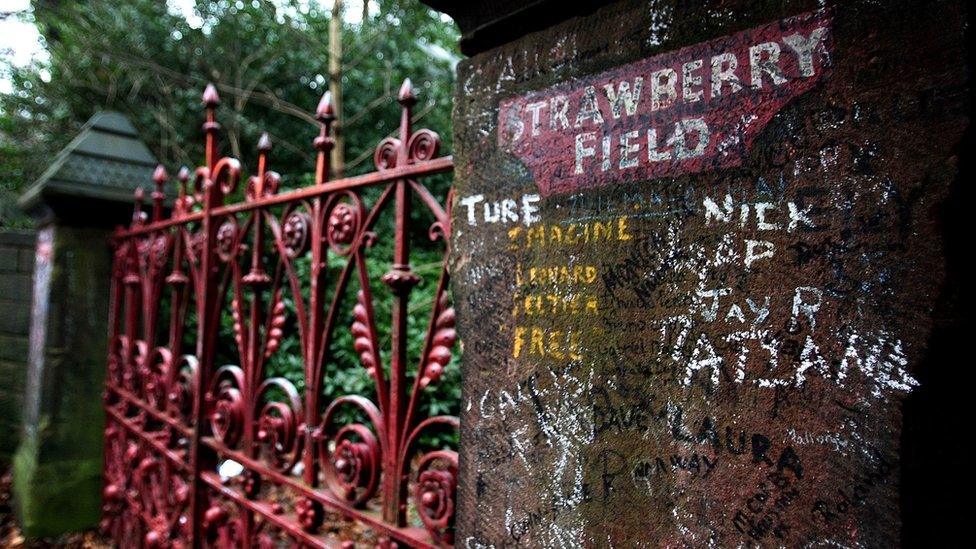 Strawberry Fields gates