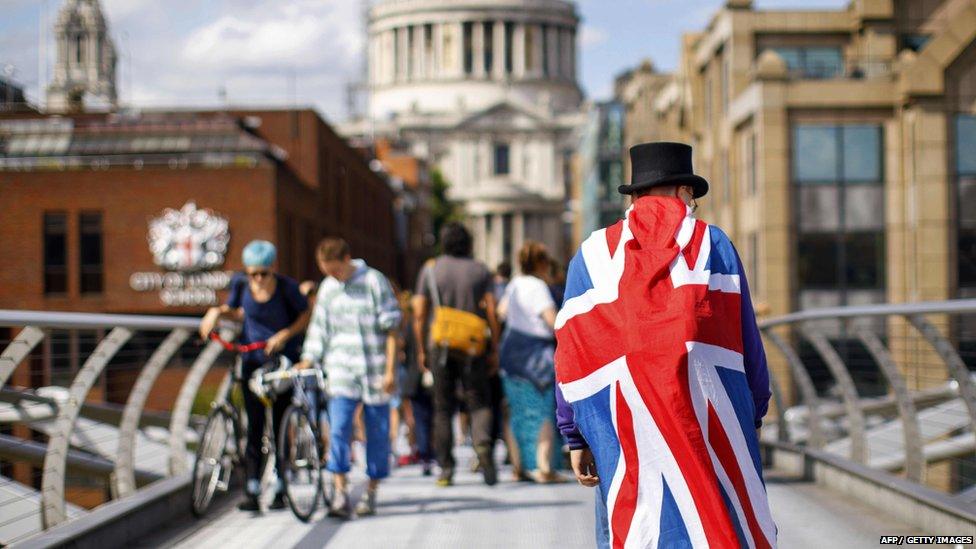 Union flag in London