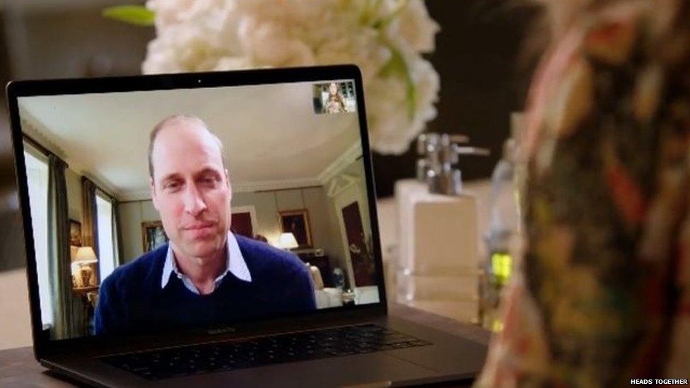 Prince William on FaceTime from Kensington Palace