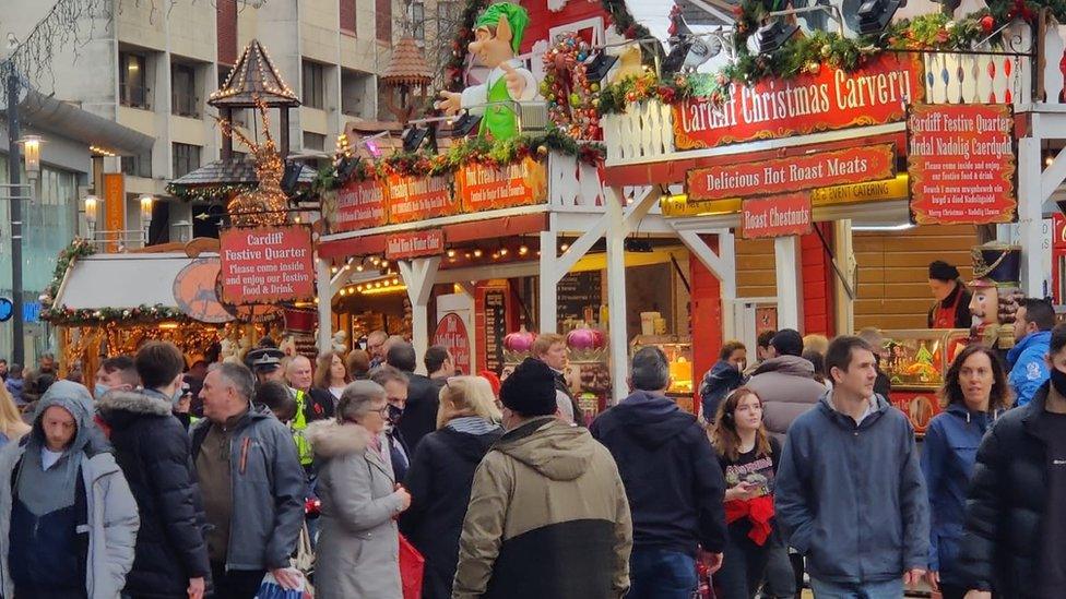 Christmas in Cardiff city centre