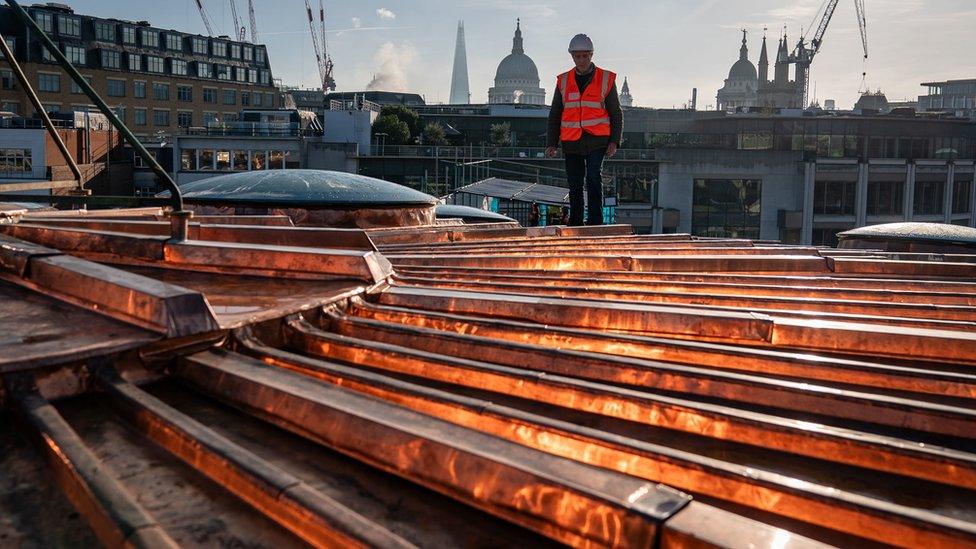 Picture of the day: The shiny, refurbished copper-clad roof at Smithfield Market, the soon-to-be site of the Museum of London.